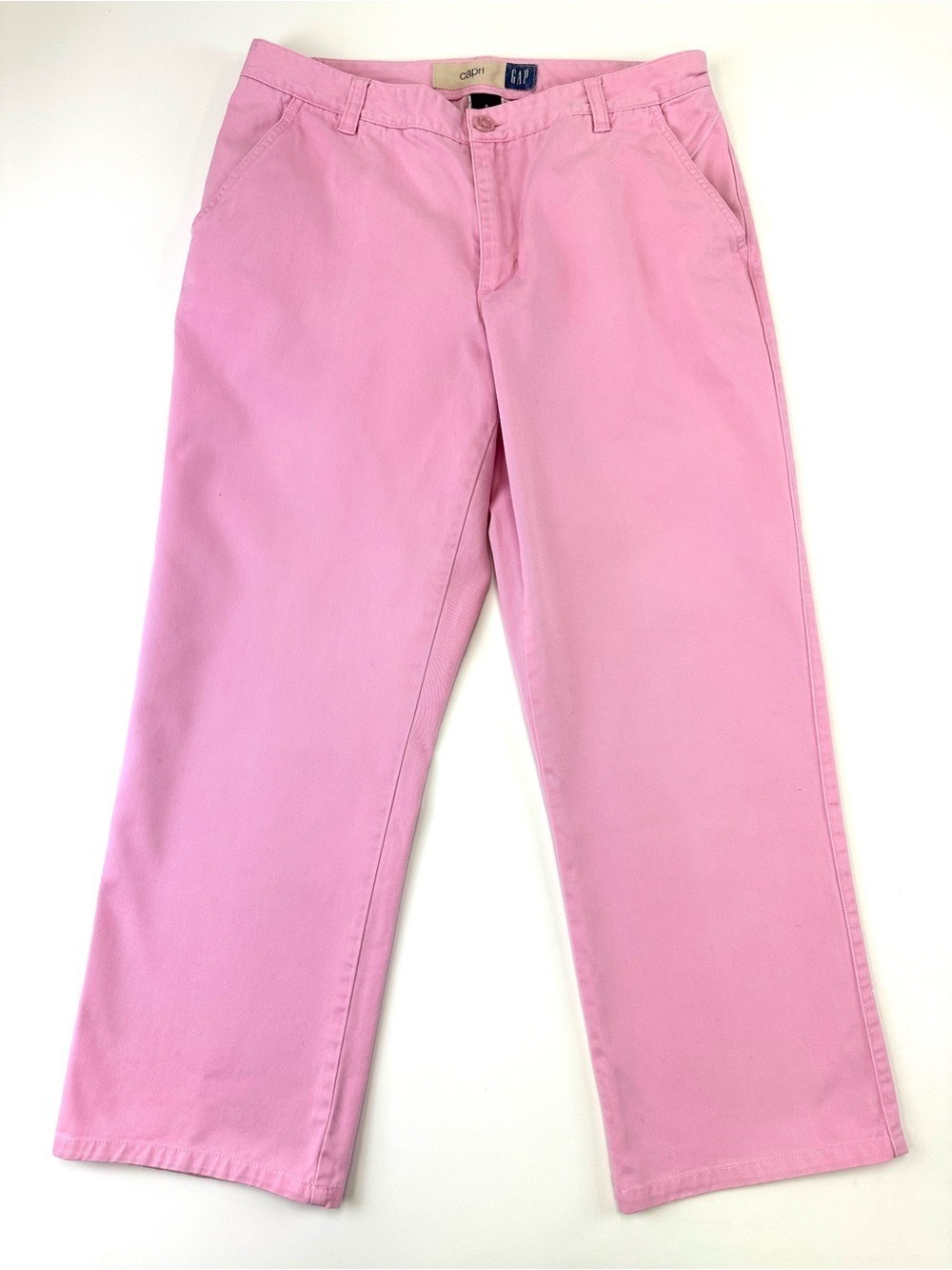 Y2K GAP Capri Pants Pink Cotton High Rise Size 8 Millennial Pink Cropped Chinos